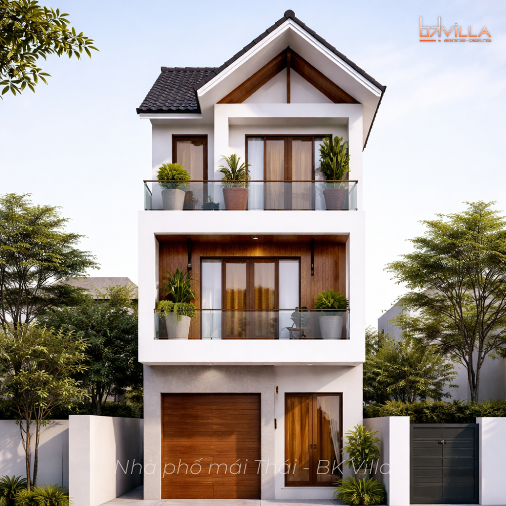 Nhà phố mái Thái có tính thẩm mỹ cực kỳ cao