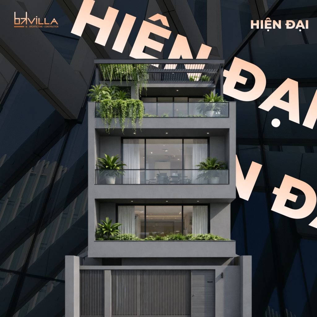 Phong cách kiến trúc nhà phố hiện đại