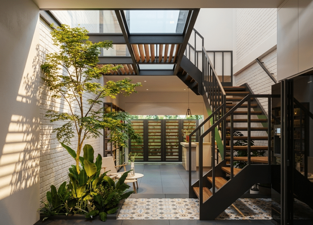 Bố trí giếng trời trong không gian sống